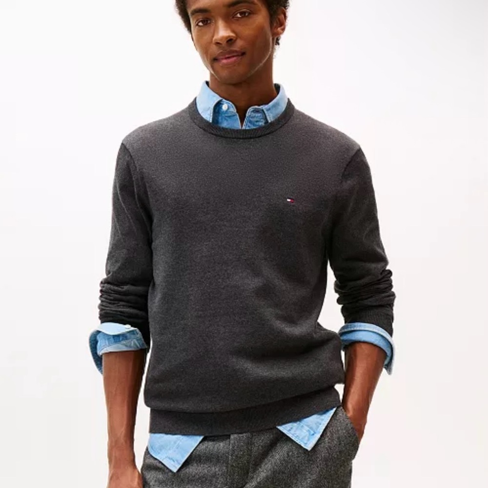 Tommy Hilfiger Essential Crewneck Sweater | Grey L